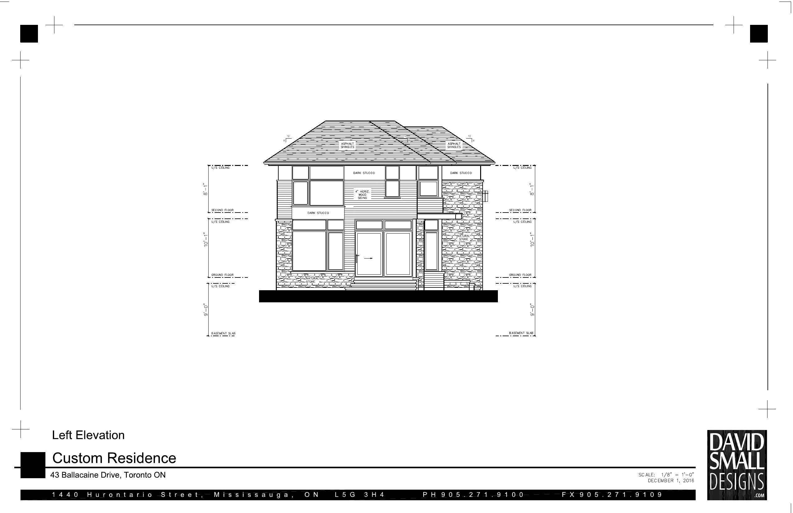 Left Elevation — floor plan