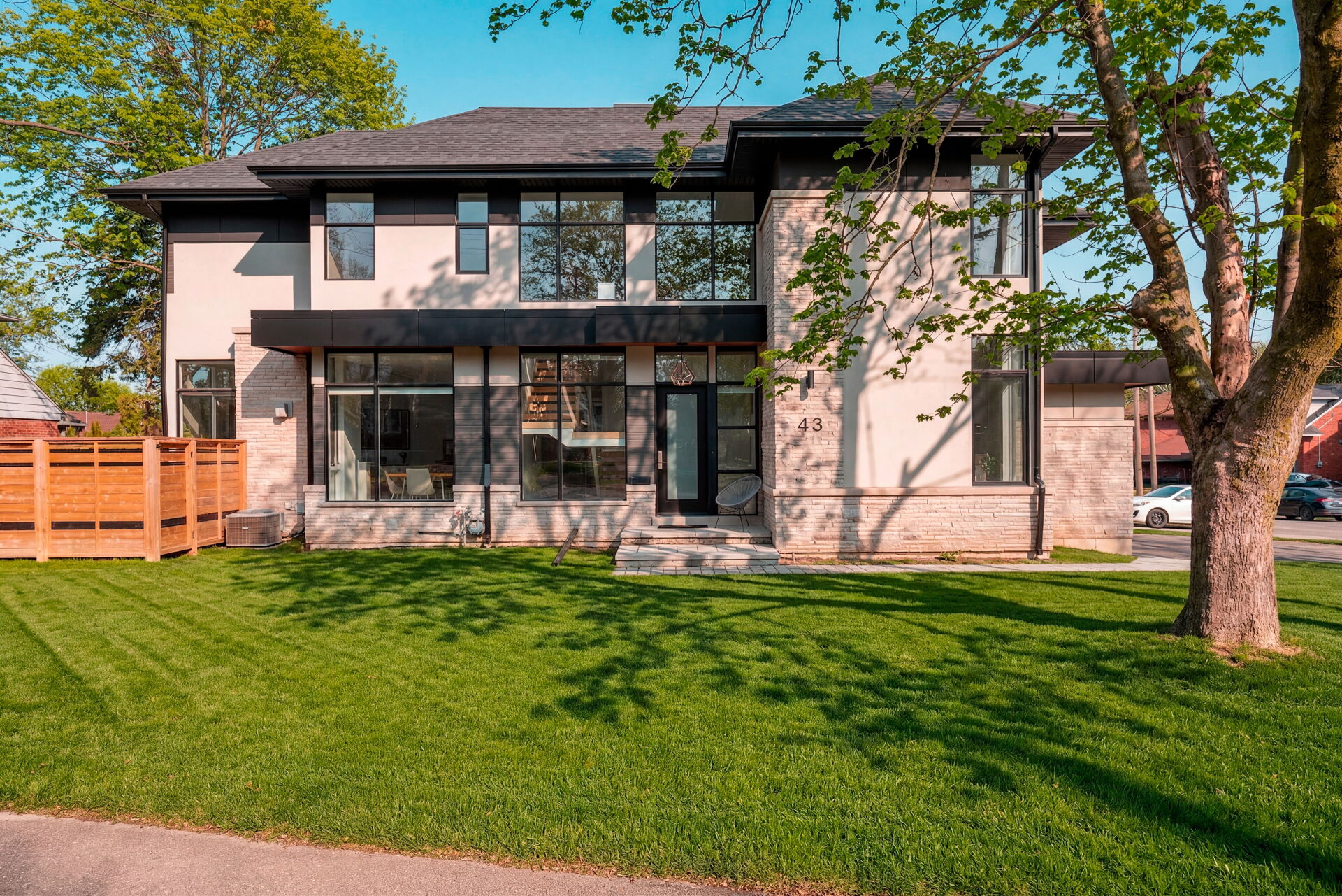 Aerial view of 43 Ballacaine Drive and the Sunnylea ravine.